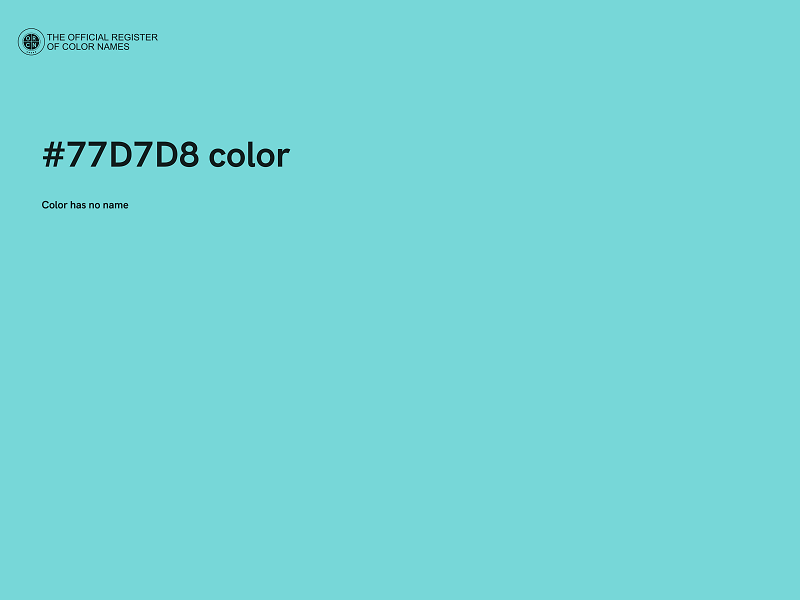 #77D7D8 color image