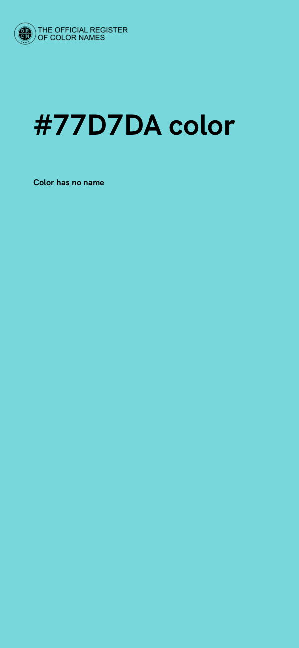 #77D7DA color image