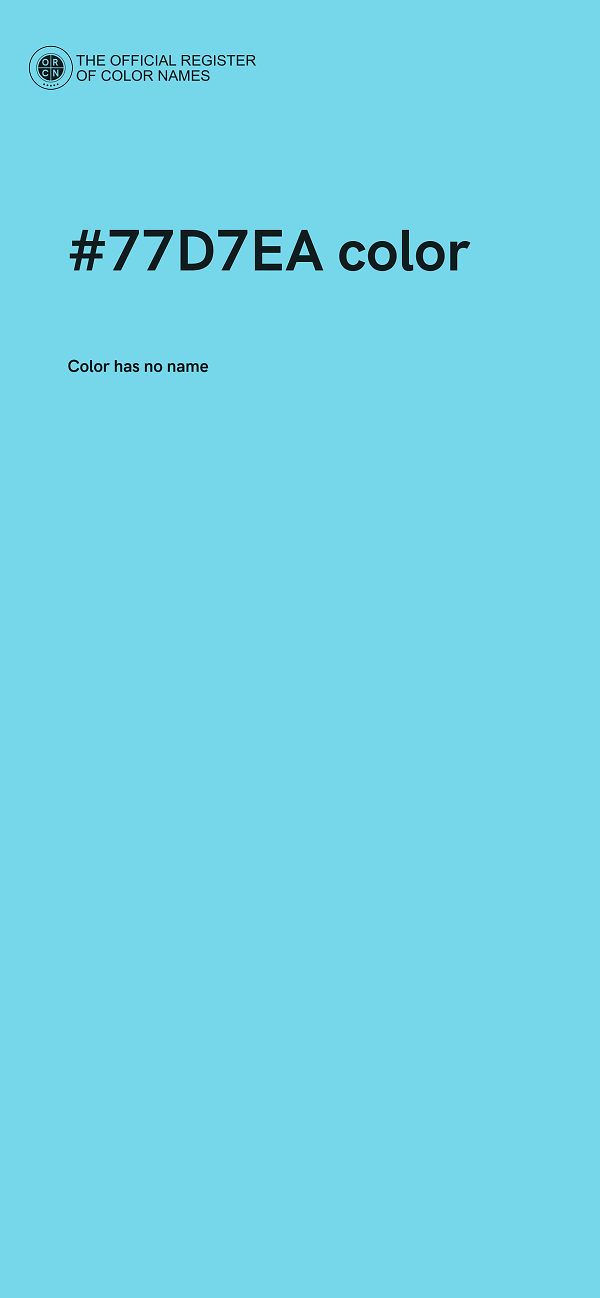#77D7EA color image