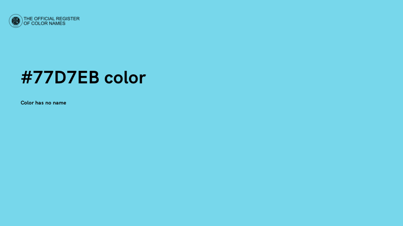 #77D7EB color image