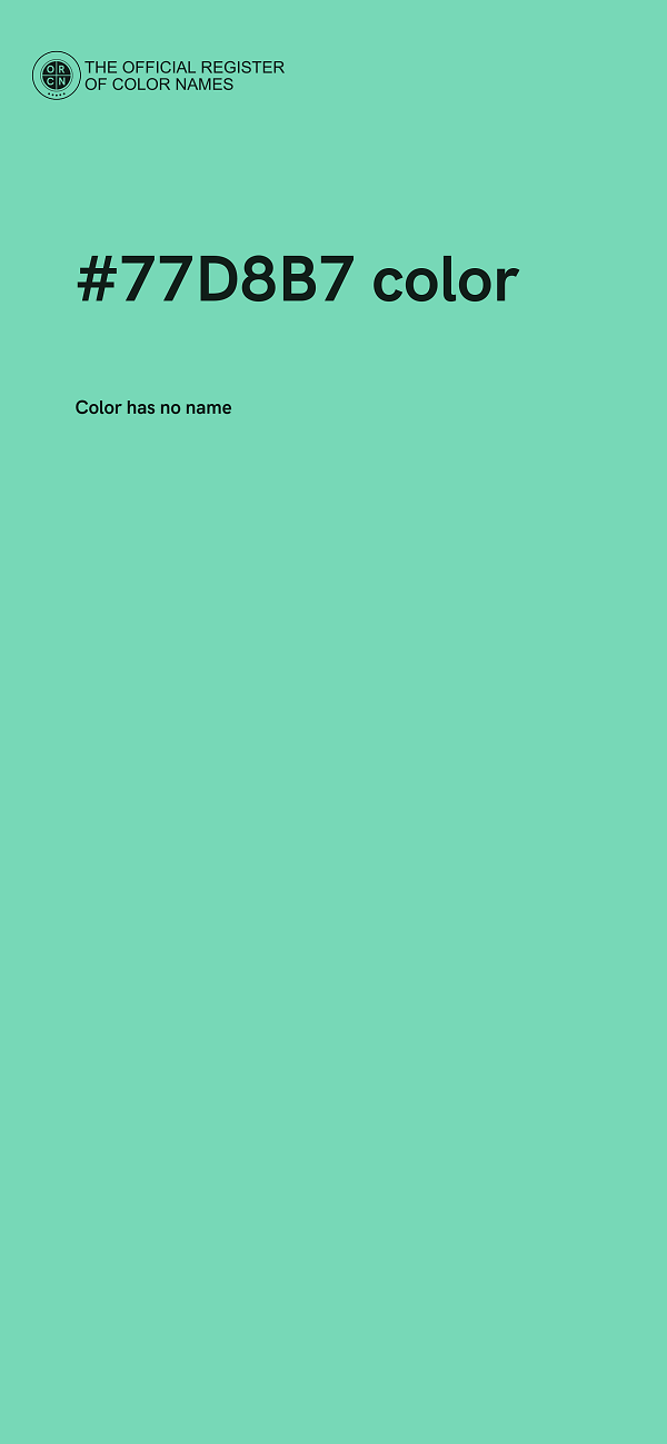 #77D8B7 color image