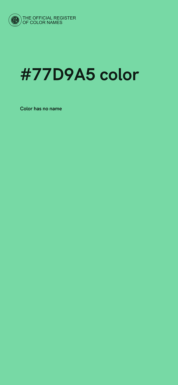 #77D9A5 color image