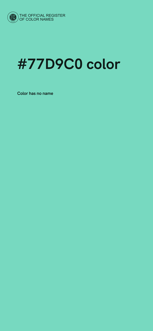 #77D9C0 color image