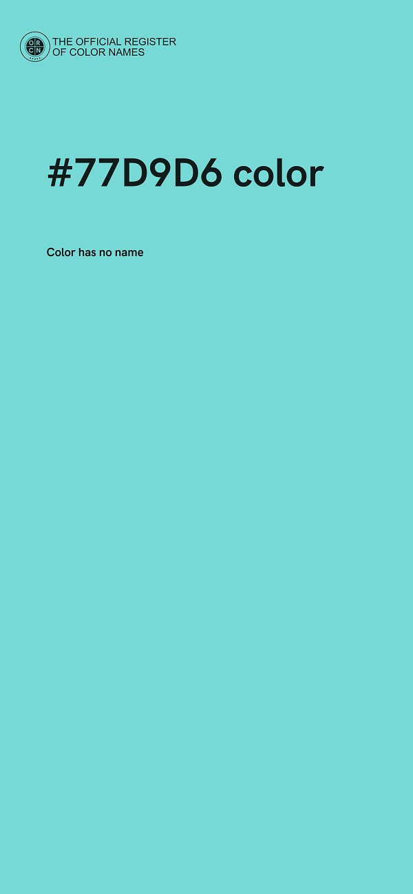 #77D9D6 color image
