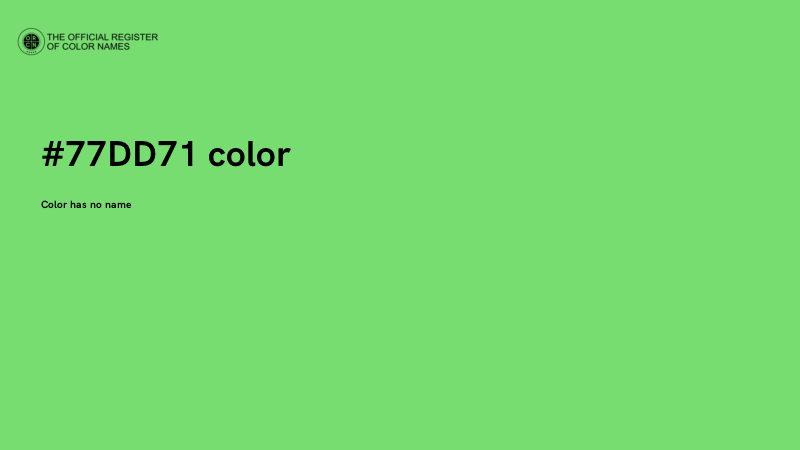 #77DD71 color image