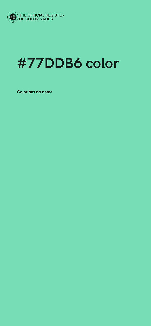 #77DDB6 color image