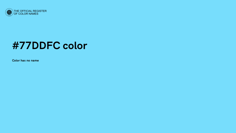 #77DDFC color image