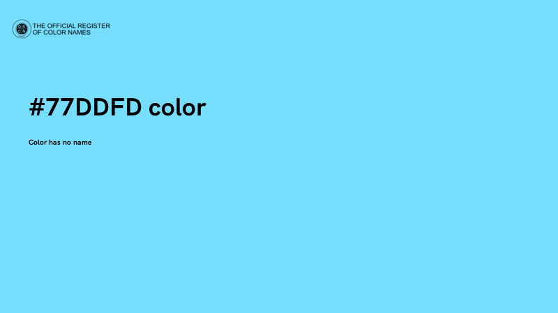 #77DDFD color image