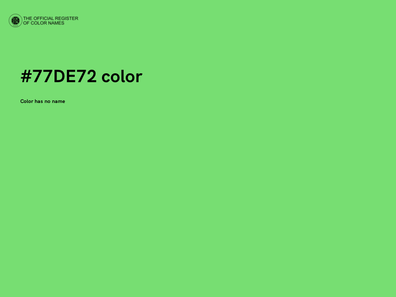 #77DE72 color image