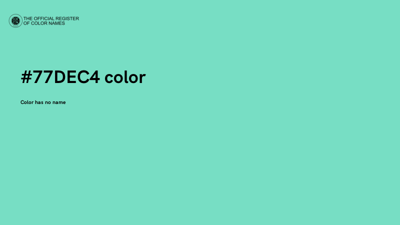#77DEC4 color image