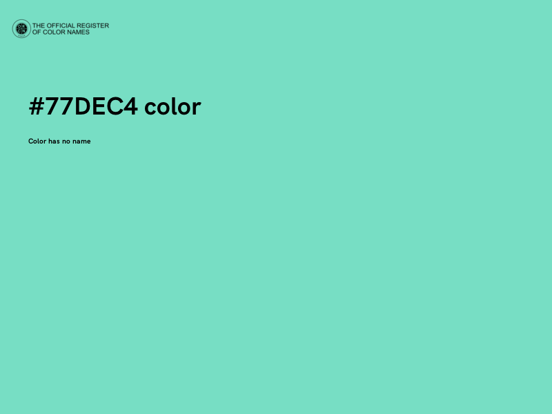#77DEC4 color image