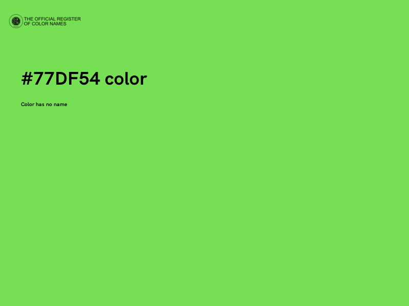 #77DF54 color image