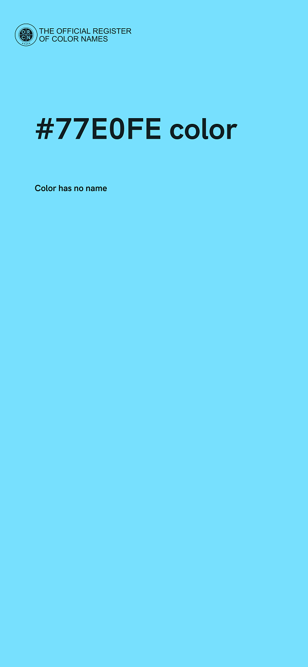 #77E0FE color image