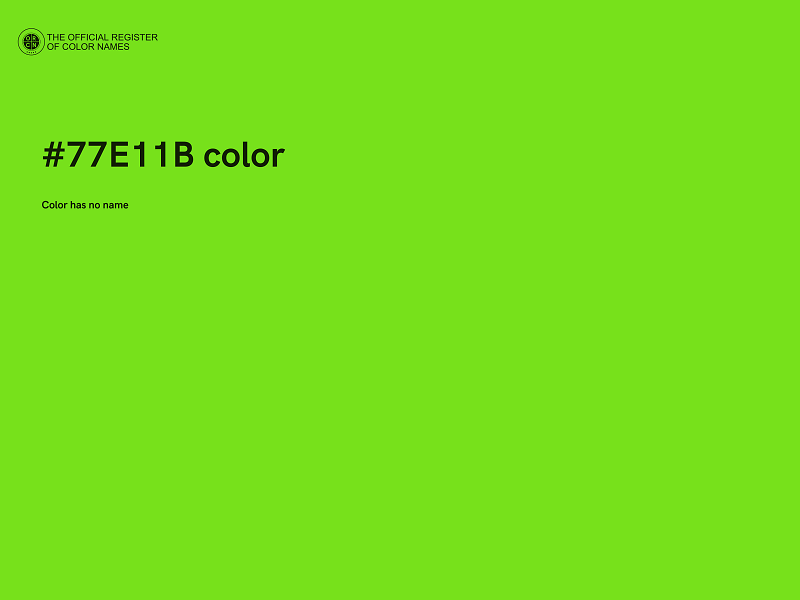 #77E11B color image