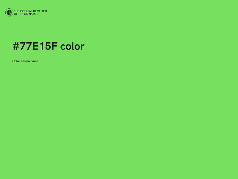 #77E15F color image