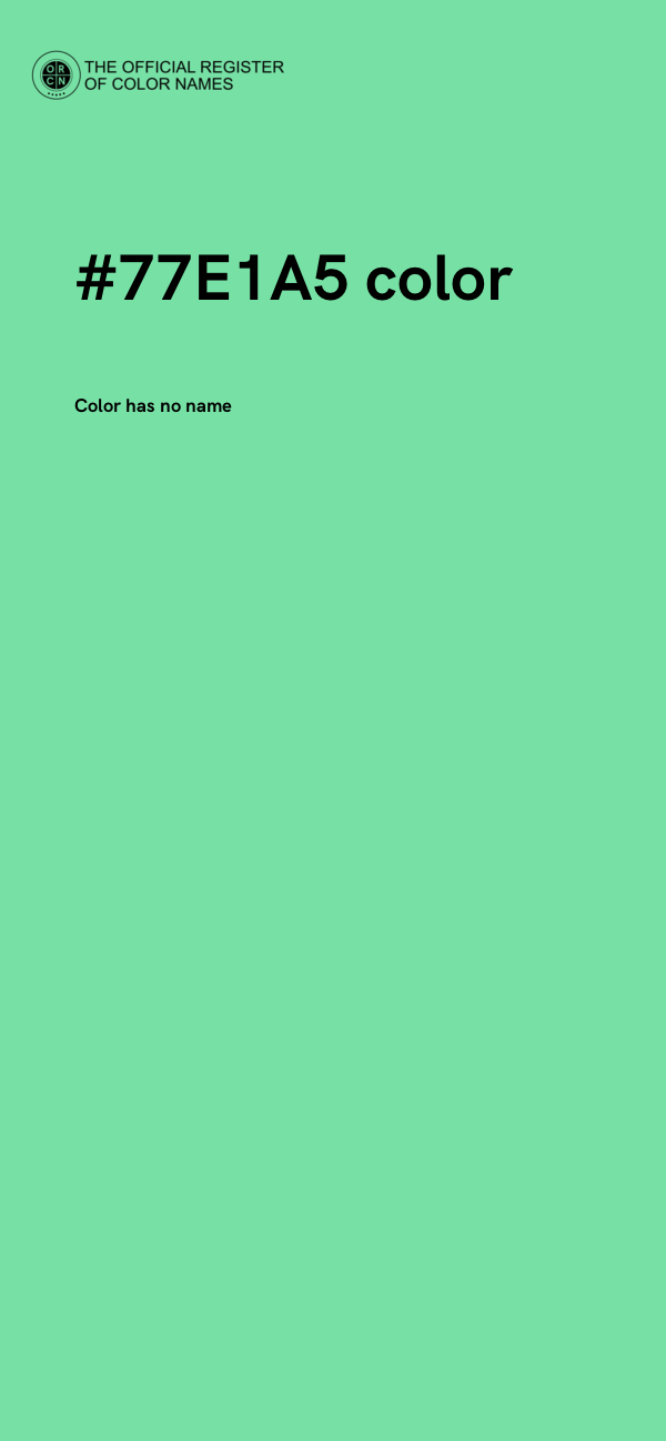 #77E1A5 color image