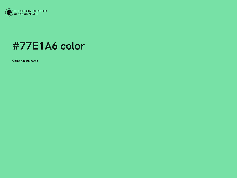 #77E1A6 color image