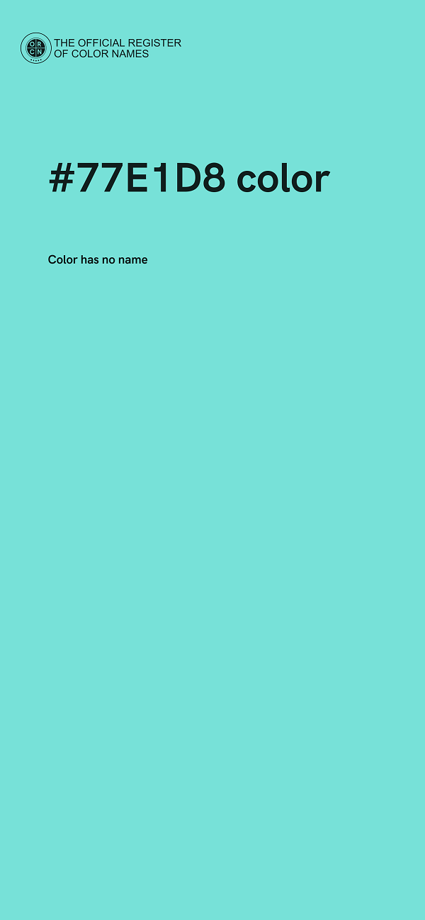 #77E1D8 color image