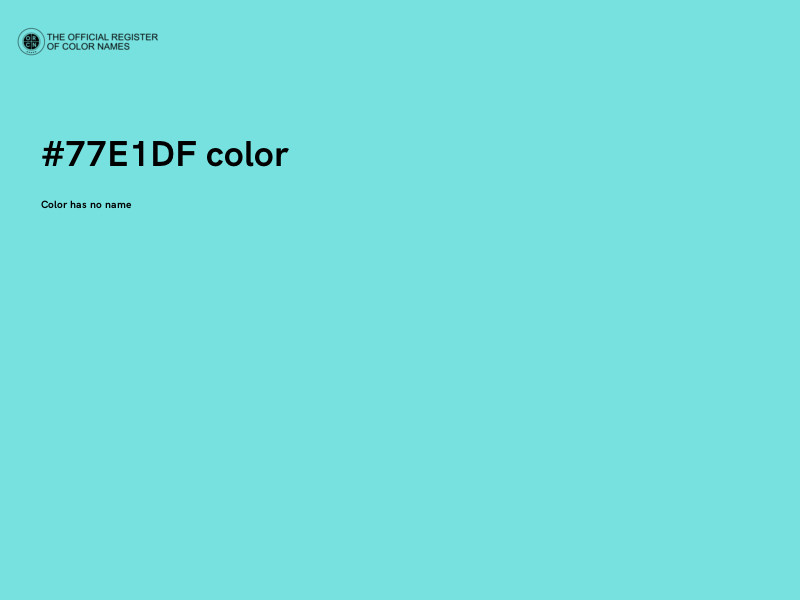 #77E1DF color image