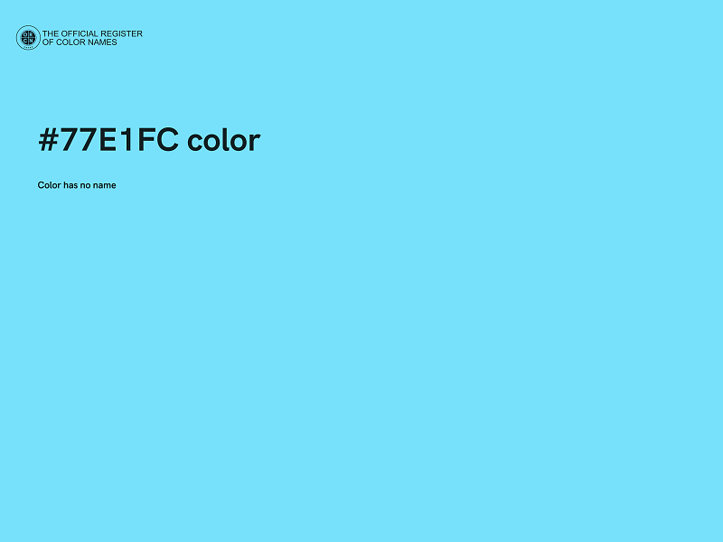 #77E1FC color image