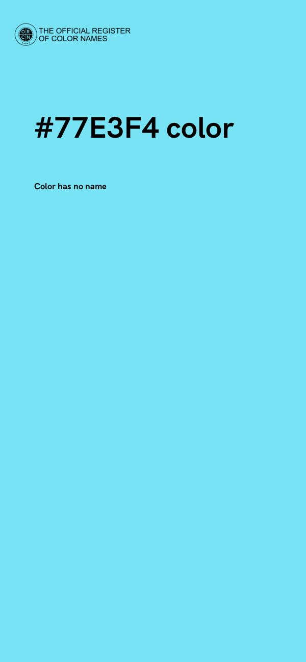 #77E3F4 color image