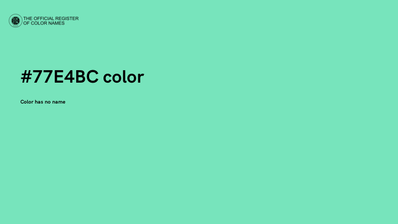 #77E4BC color image