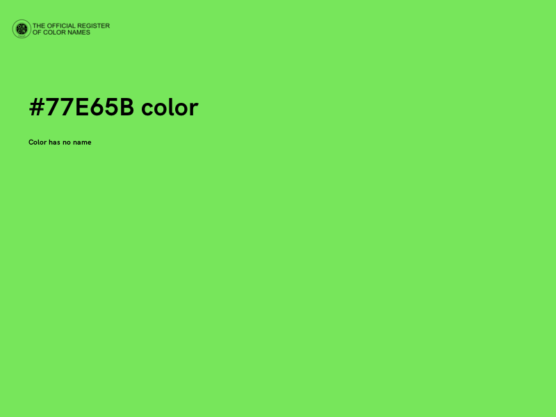 #77E65B color image