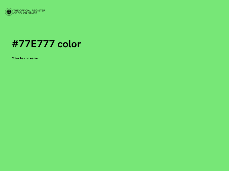 #77E777 color image