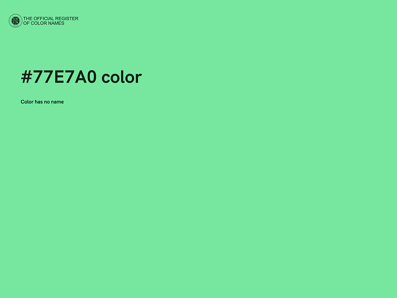 #77E7A0 color image