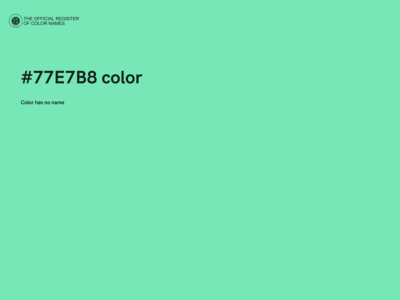 #77E7B8 color image