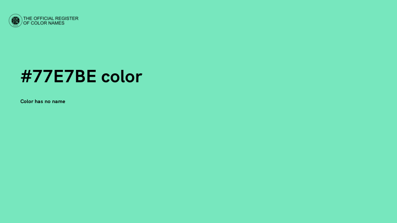 #77E7BE color image