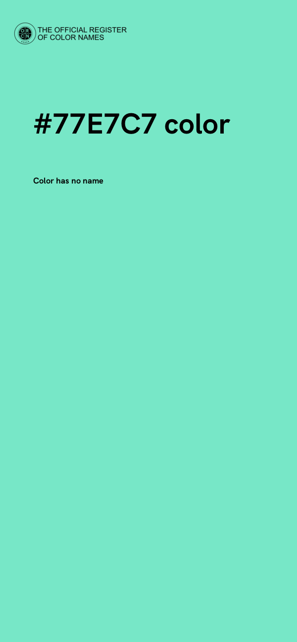 #77E7C7 color image