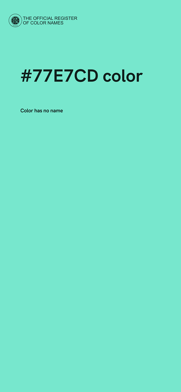 #77E7CD color image