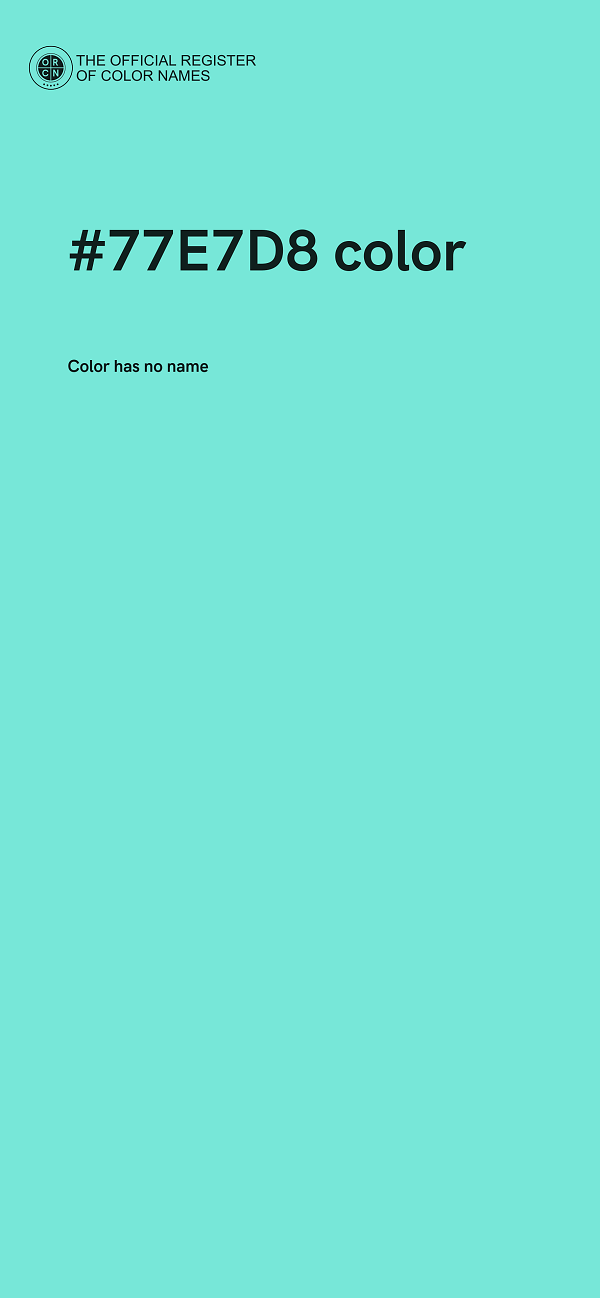 #77E7D8 color image