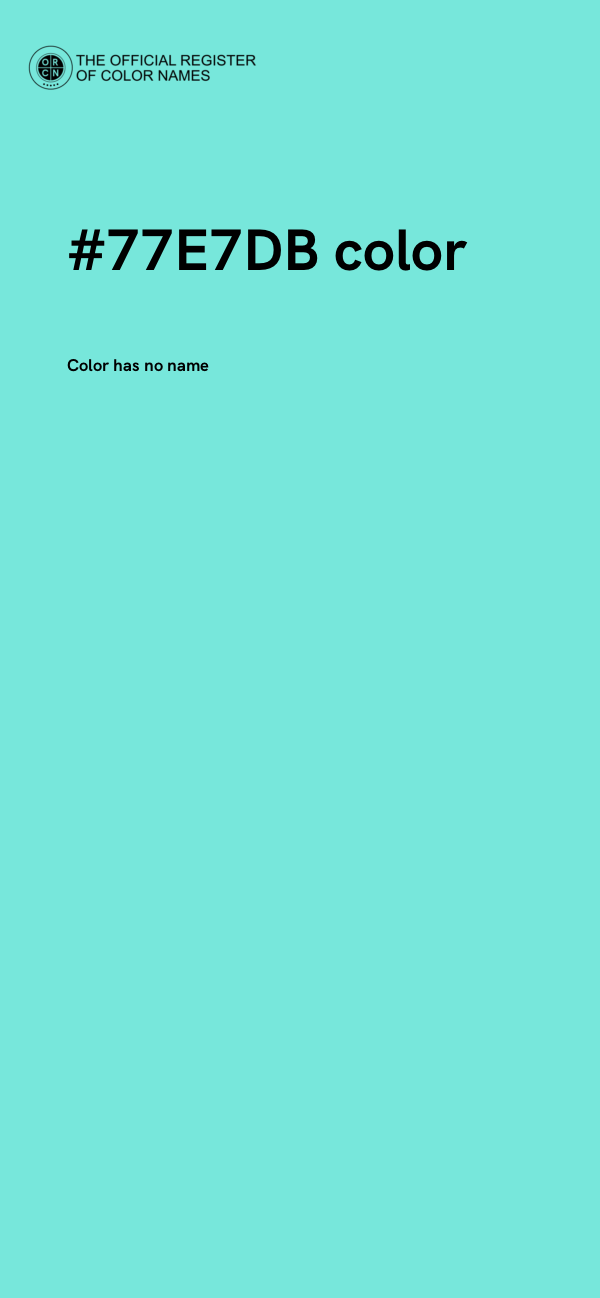 #77E7DB color image