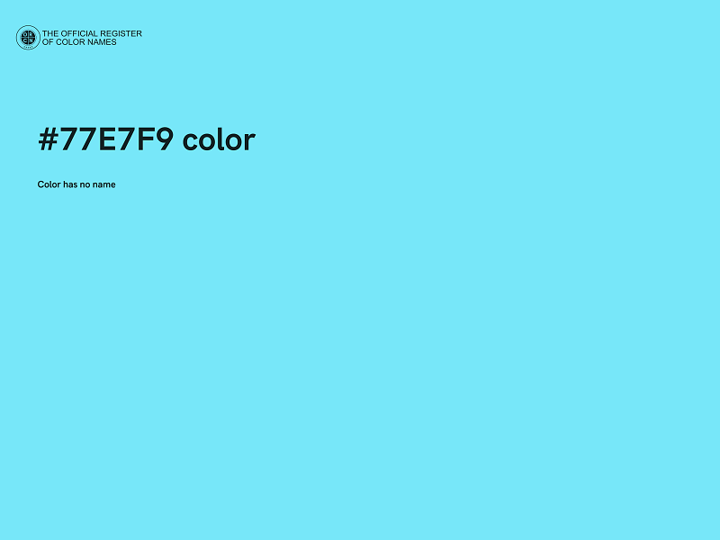 #77E7F9 color image