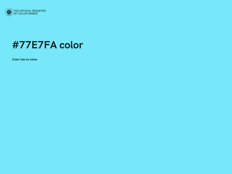 #77E7FA color image