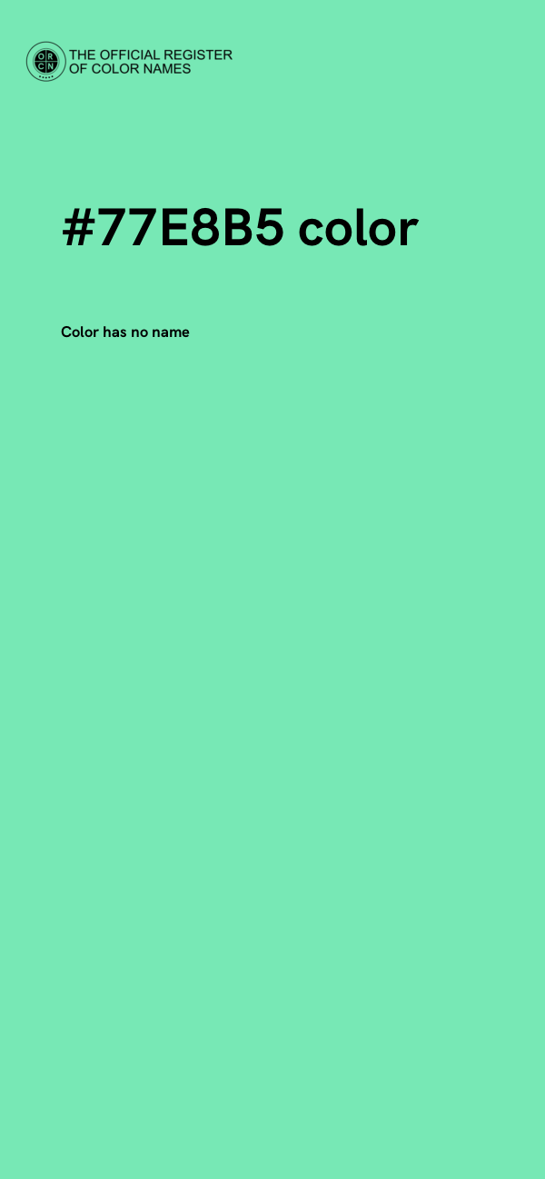 #77E8B5 color image