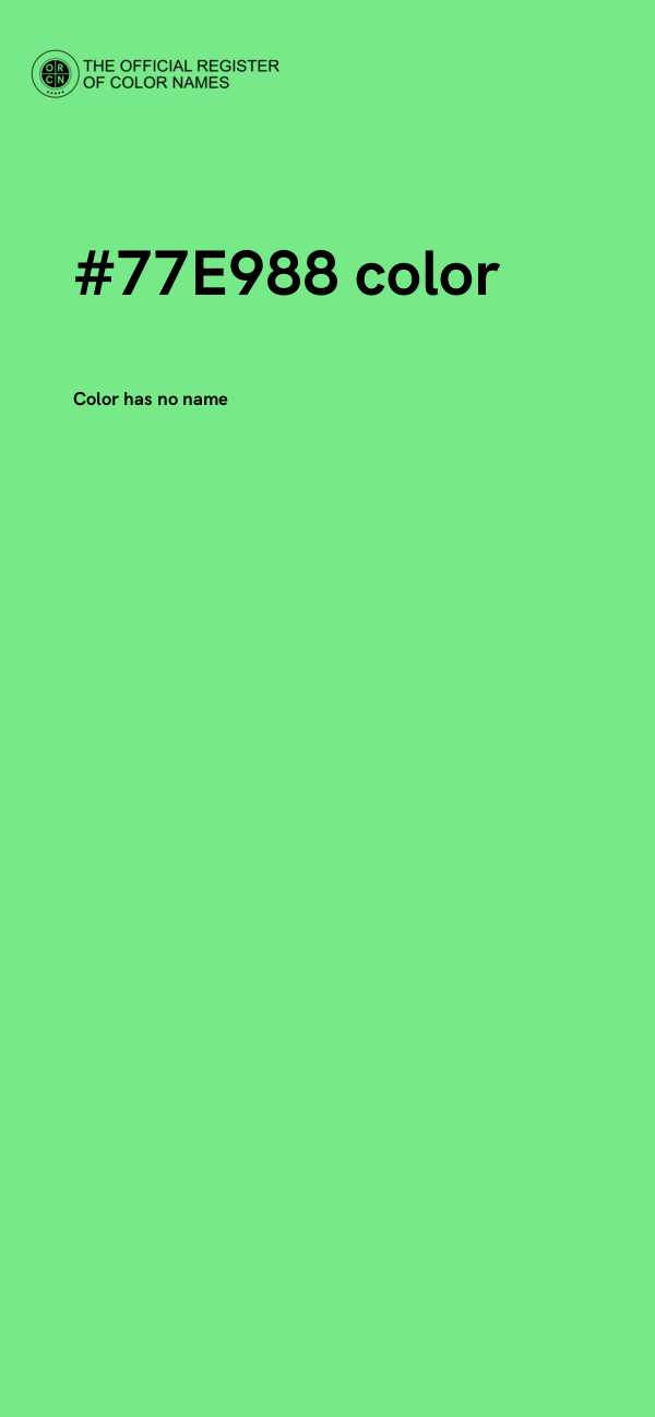#77E988 color image