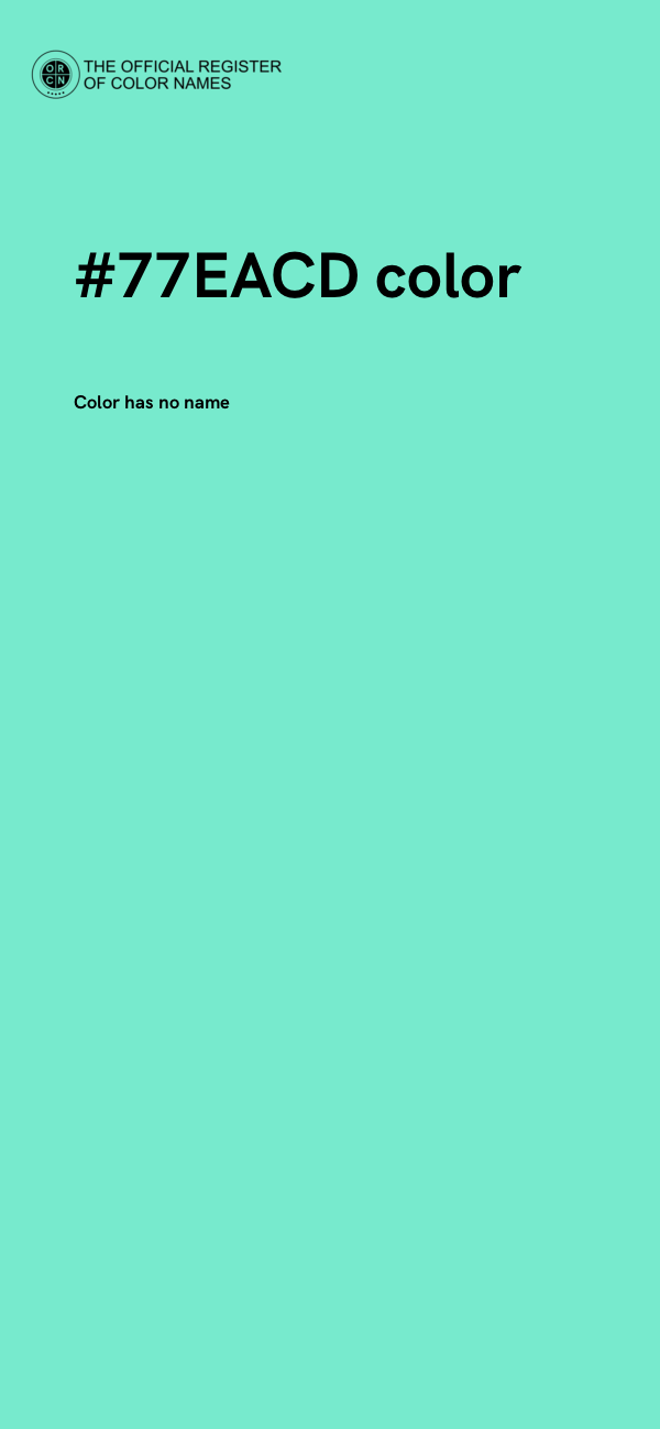 #77EACD color image