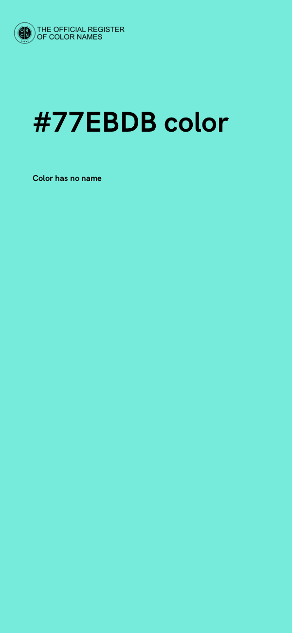 #77EBDB color image