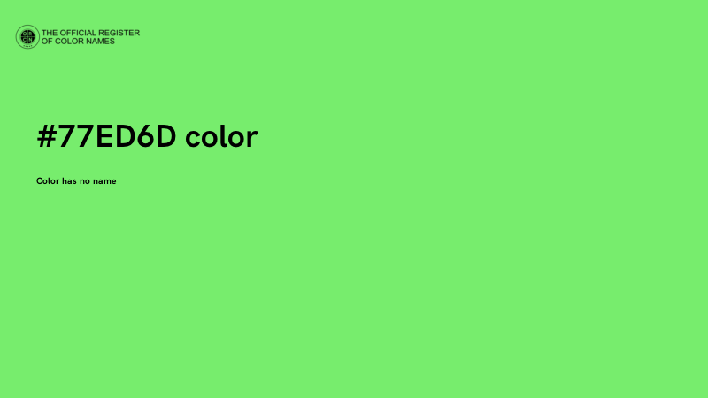 #77ED6D color image