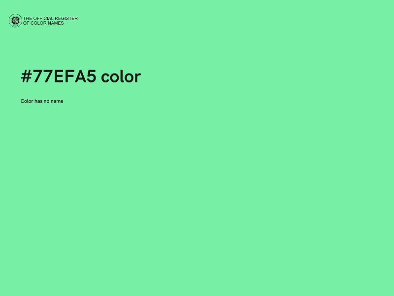 #77EFA5 color image