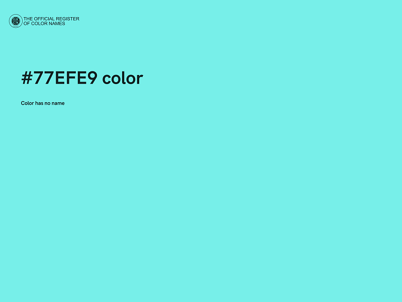 #77EFE9 color image