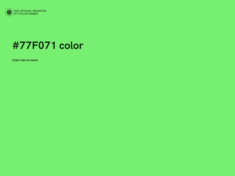 #77F071 color image