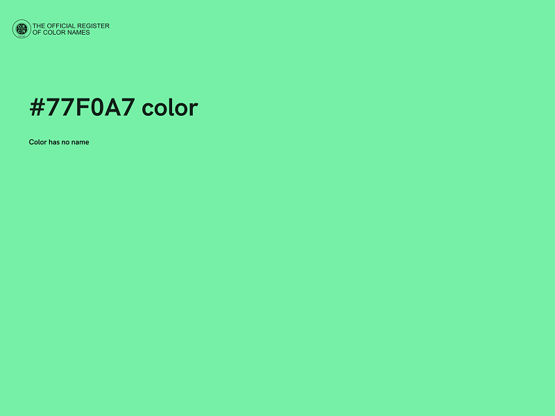 #77F0A7 color image