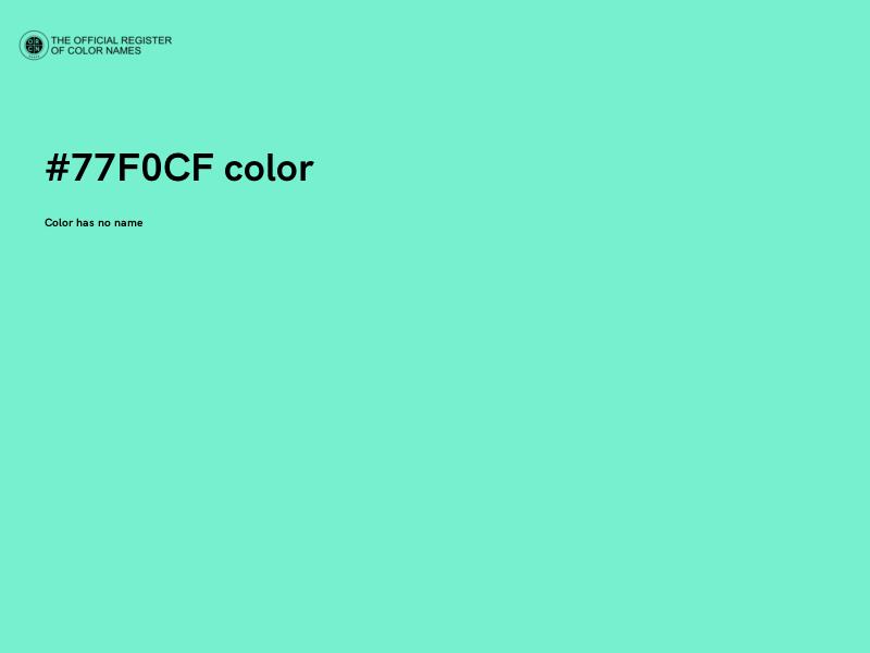 #77F0CF color image