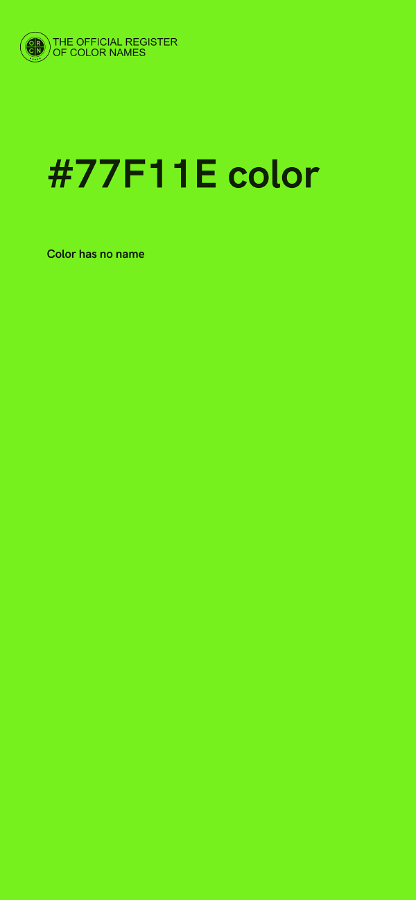 #77F11E color image
