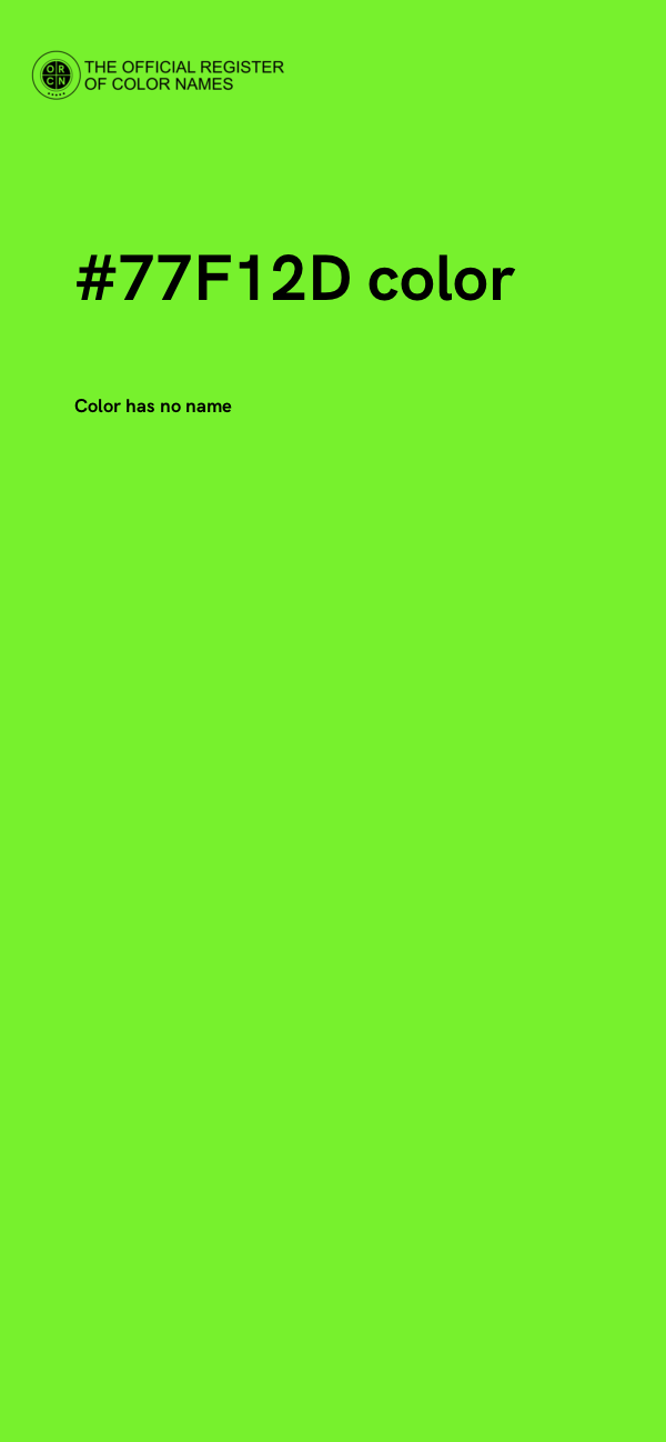 #77F12D color image