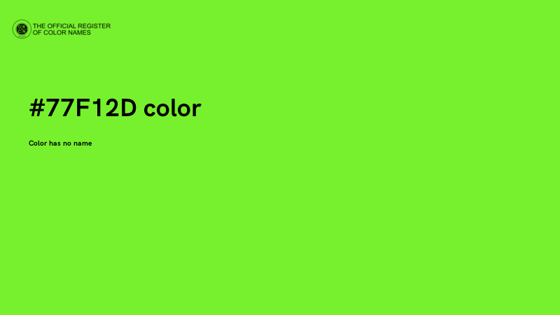 #77F12D color image